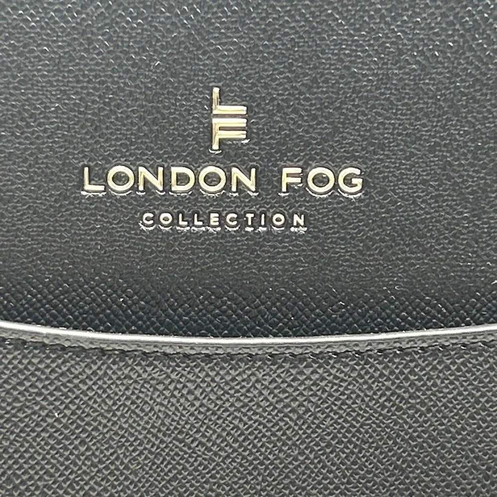 London Fog 100th Anniversary Collection Handbag Sophia Studded Tote Black NWOT - Picture 2 of 7